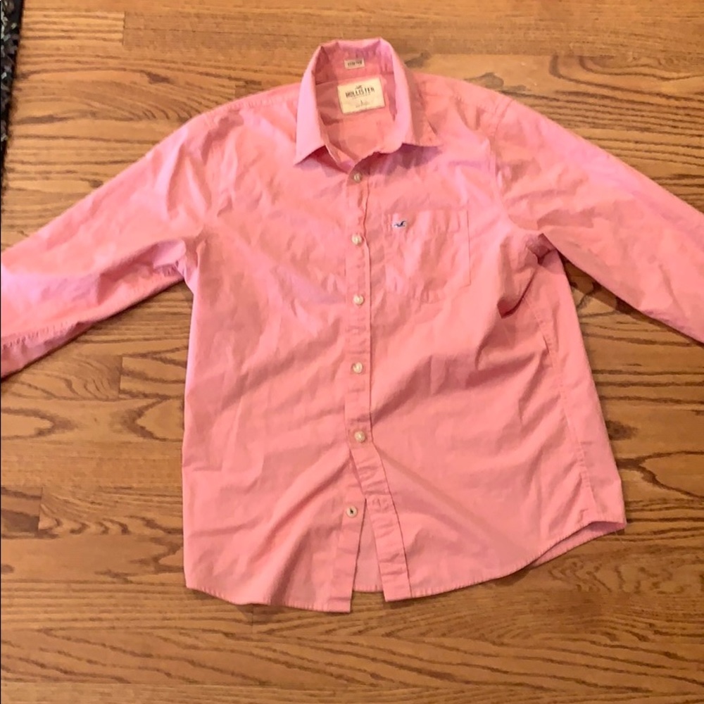 Long sleeve pink button up - Picture 1 of 2